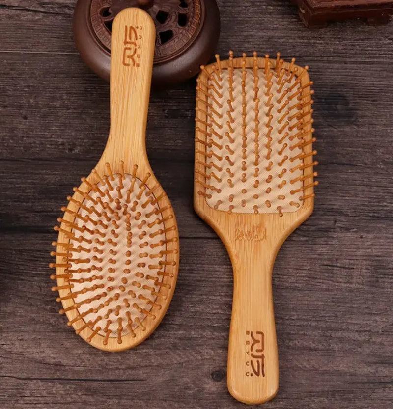Anti-Frizz Bamboo Hairbrush