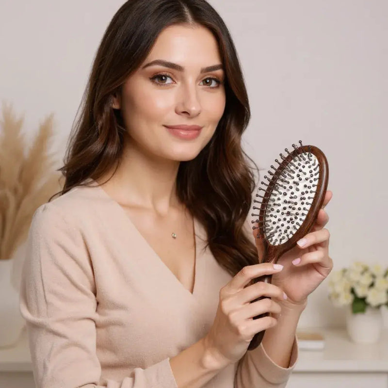 Anti-Frizz Bamboo Hairbrush